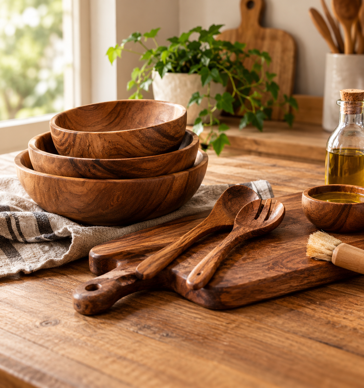 روش نگهداری از ظروف چوبی و افزایش عمر آن‌ها